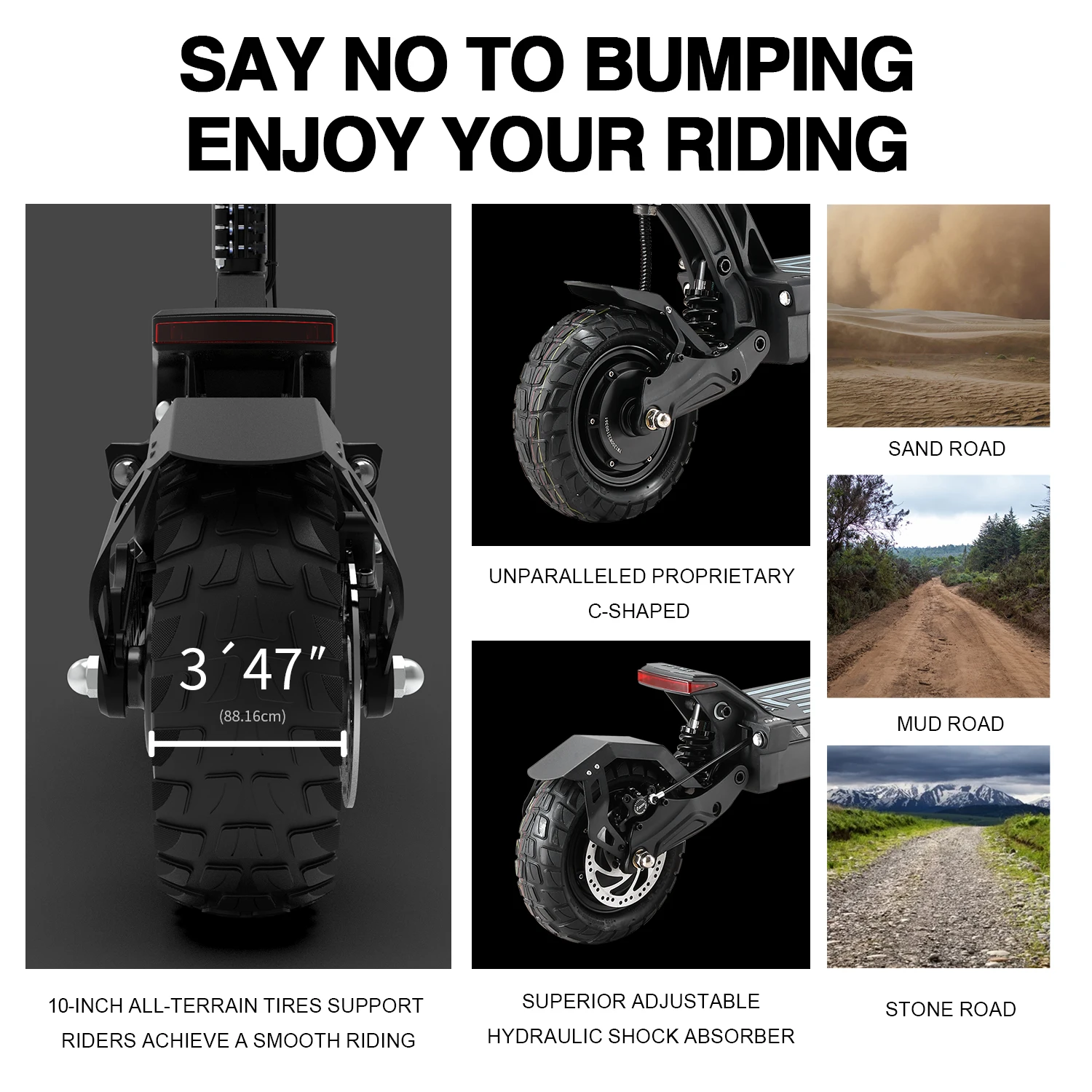 [US  EU Warehouse] New arrival YUME M10 HAWK Scooter 2000w/2400w Electric Scooters dual motor 10inch fat tire foldable scooter