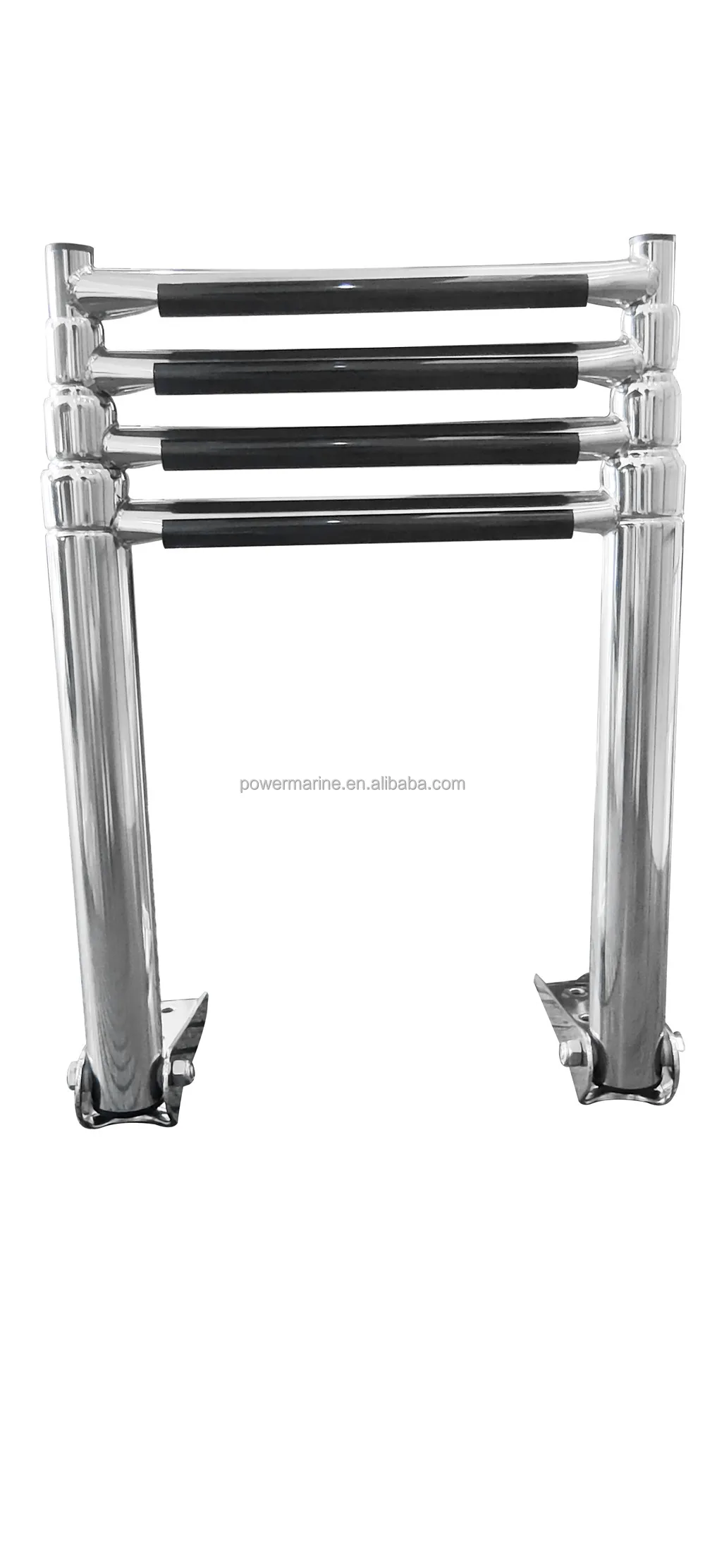 Power Marine AISI316/304 Stainless Steel Folding 4 Steps Marine Hardware Telescoping Ladder For Boat