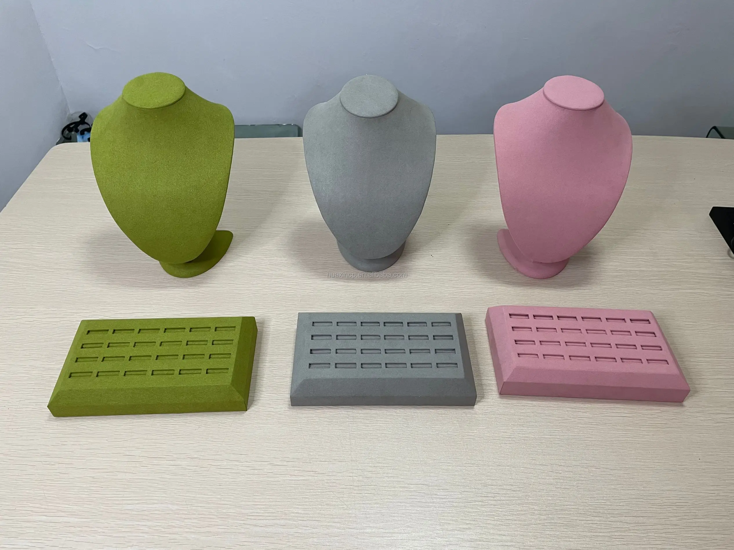 colorful micro fiber mannequin jewelry display