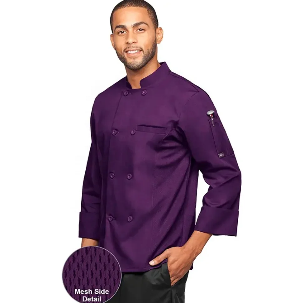 Short Sleeve Restaurant Chef Kitchen Work Uniforms Double Breasted Sushi Bakery Cafe Waiter Catering Service Jackets or Aprons