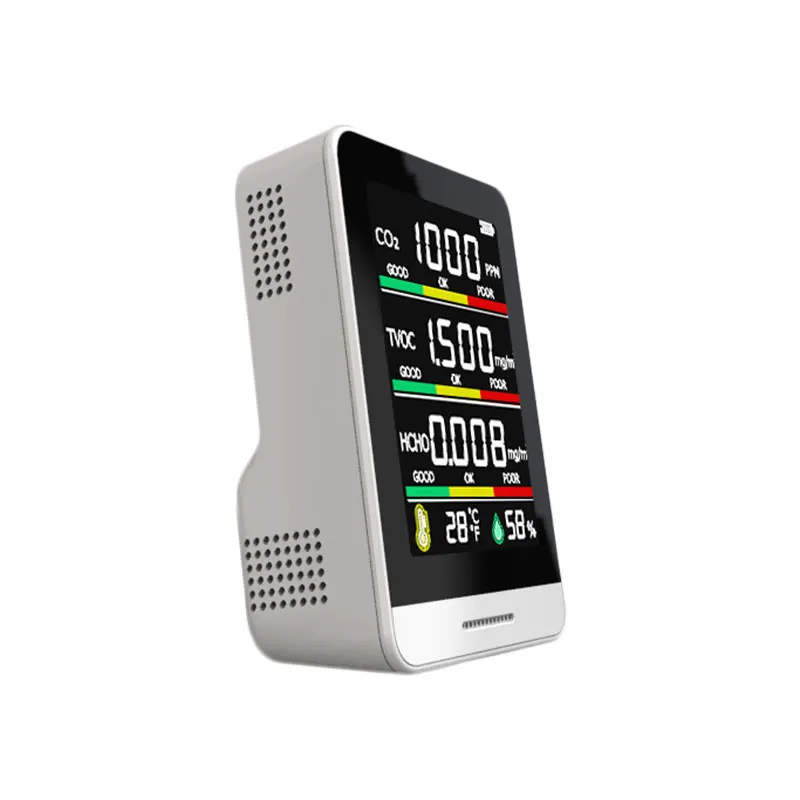 Customized Air Quality Monitor With Infrared Gas Sensor To Detect CO2, TVOC, HCHO Gas Concentrations, Temperature And Humidity