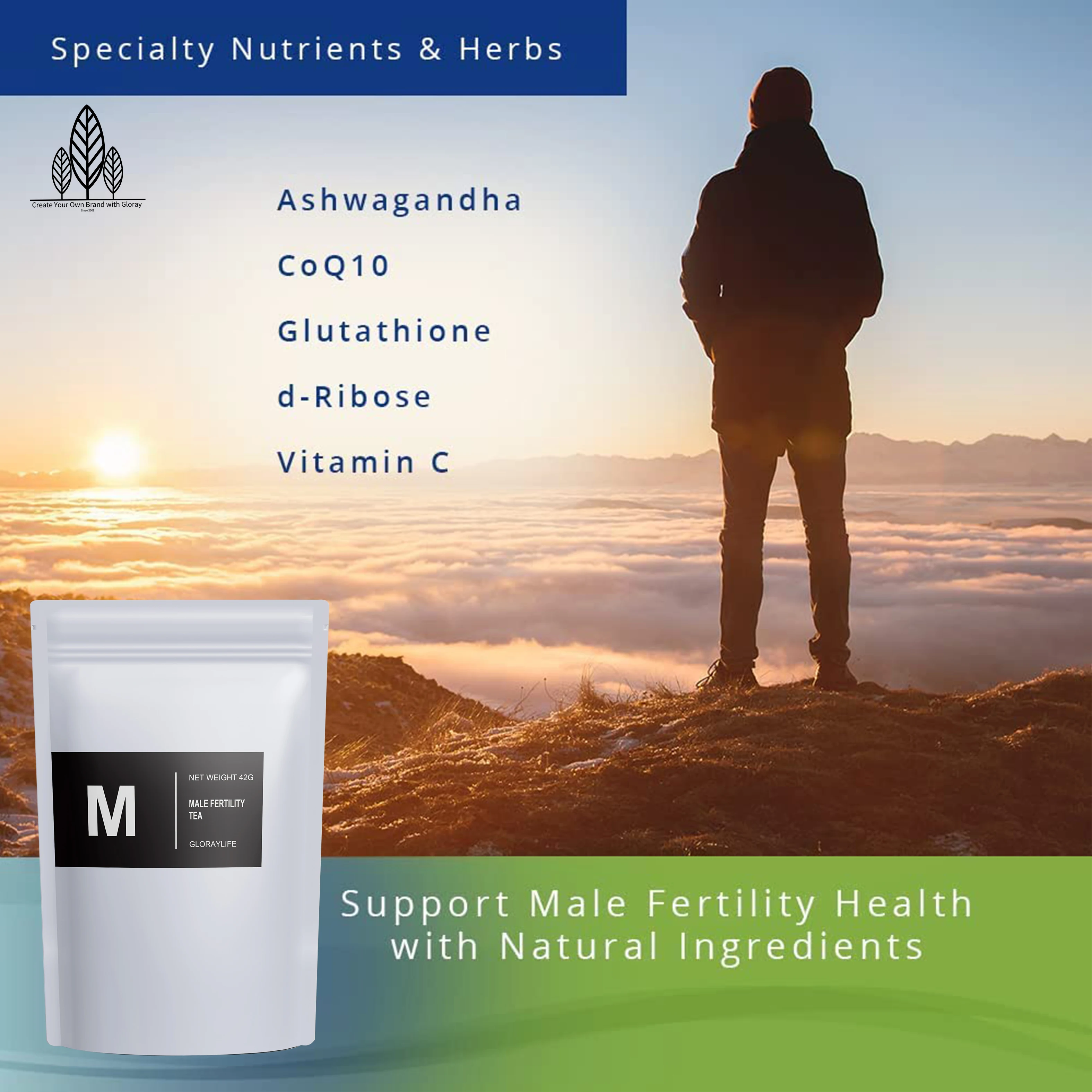 Natural Male Enhance Fertility Delay Nourish Kidney Tea Enhanced Motility Volume Potency Fertility Support 14 Tea Bags Per Pack