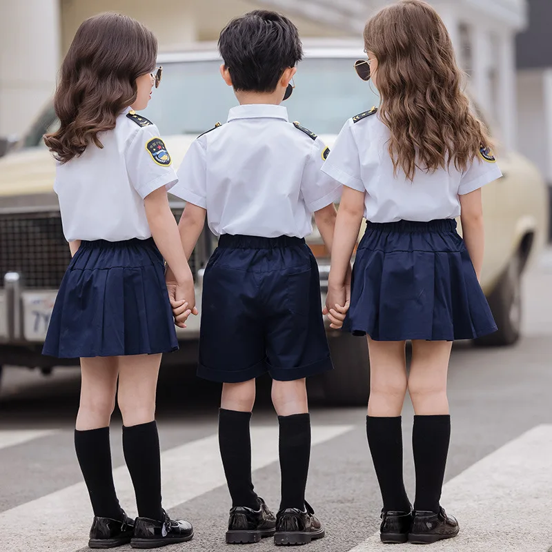 Halloween Children Kindergarten summer uniform, navy role sailor uniform, summer elementary school uniform