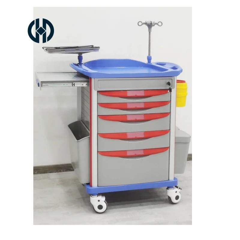 Manhua Hospital Trolley Cart Medical Drug Delivery Trolley Nursing Care Hospital Trolley with ABS Mold Board