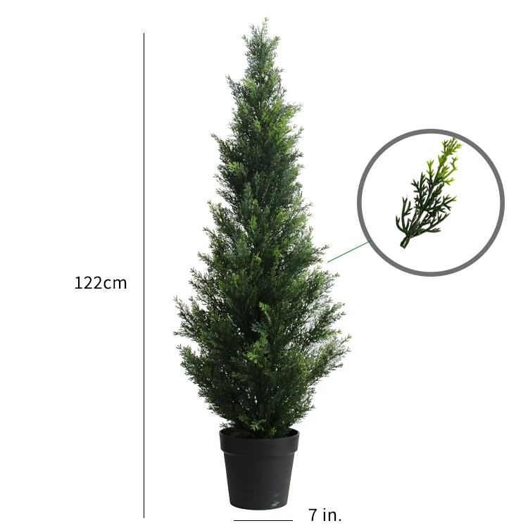 4ft artificial cedar tree Plastic trees for garden decor