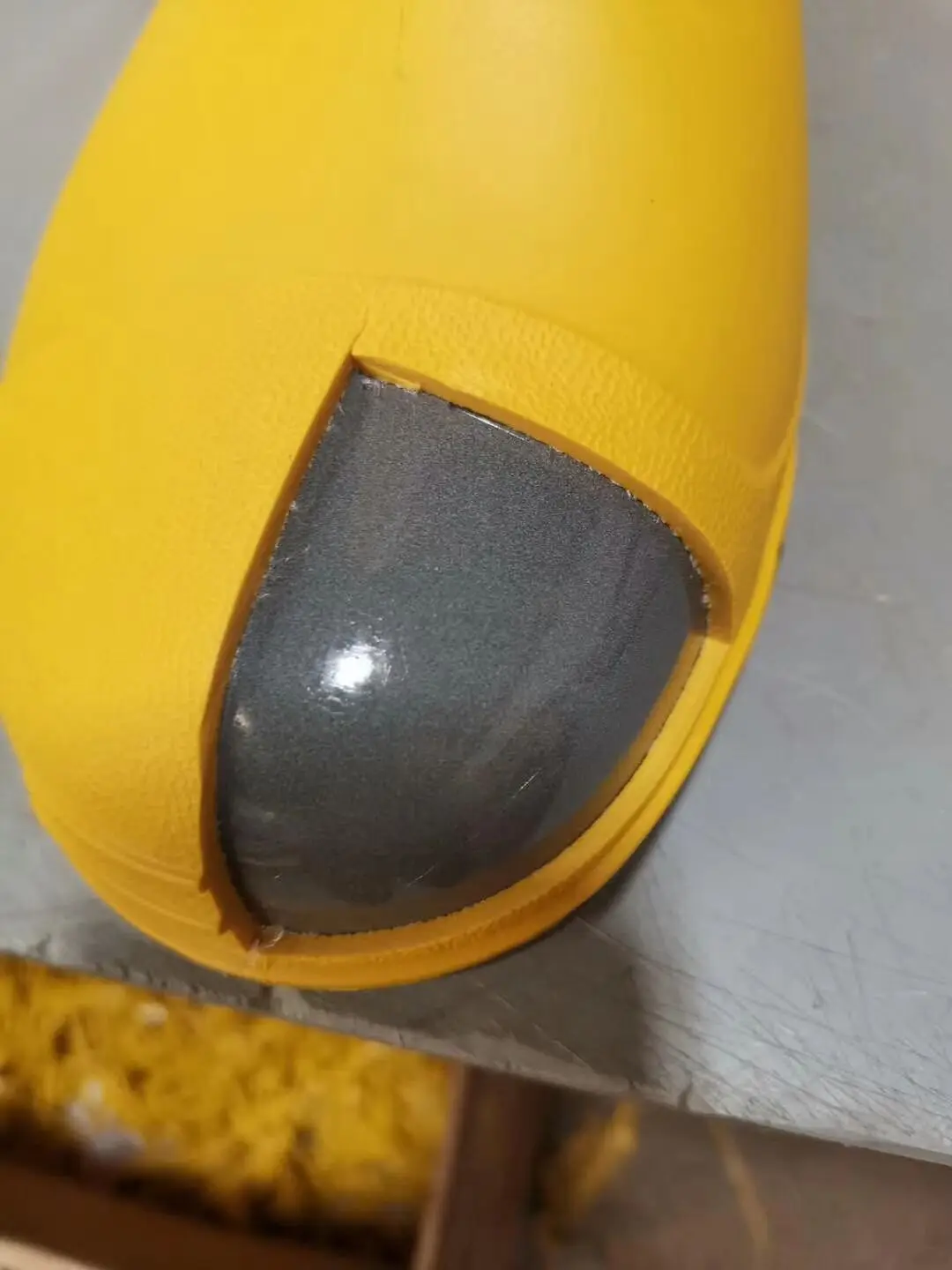 cheaper price  wholesale  shiny surface yellow waterproof 100%PVC men work steel toecap steel plate  safety rain boots