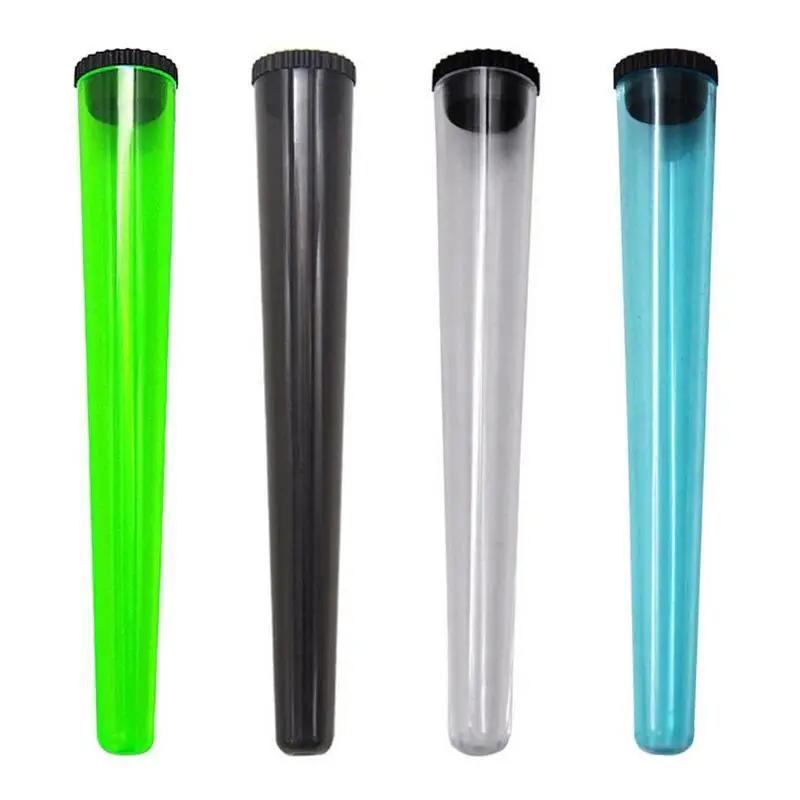 
Wholesale Black Screw Top Smoke Joint Conical Tube With Gold Cap, Doob Tubes Weed Pop Vials Storage Cones 