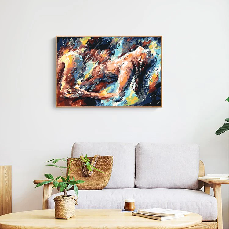 New Diy nude Oil Handmade Canvas Painting Kits For Adult Wall Decorative Art Custom Paint By Number Without Frame