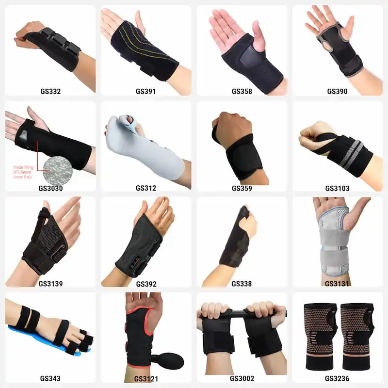 Breathable Finger Splint Thumb & Wrist Stabilizer Adjustable Strap Hand Support Brace With Aluminium Alloy Splints
