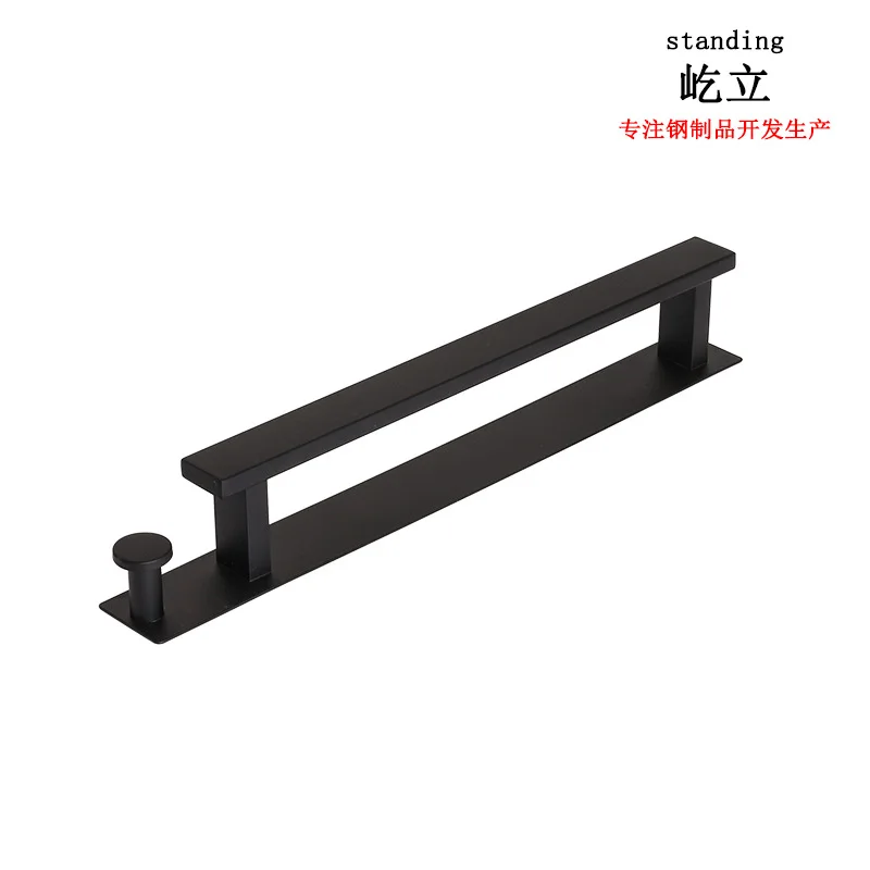 Bathroom Towel Rack Self-Adhesive Towel Holder With Hook Stainless Steel Bath Towel Bar Wall Mounted Kitchen Hanger Shelf