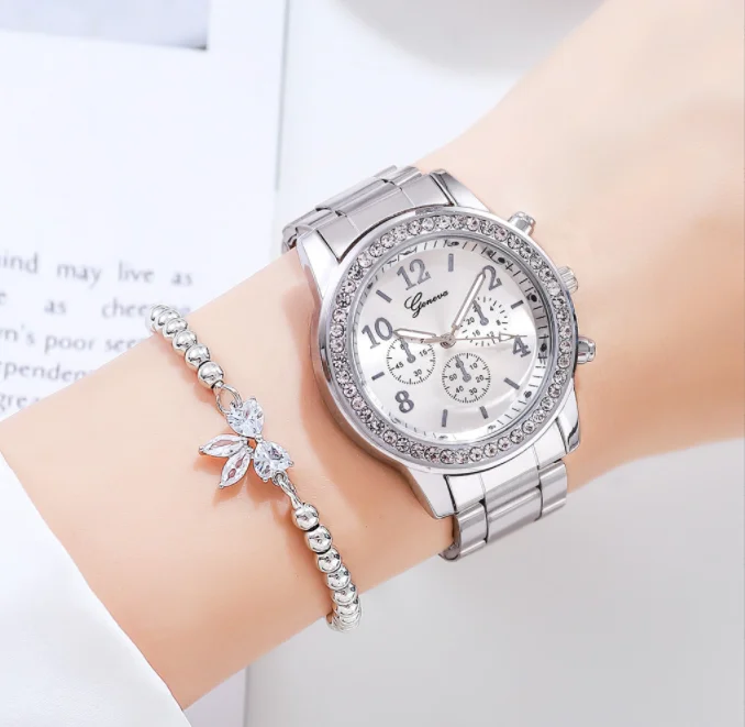 Quartz  fashion zircon butterfly ladies watch with bracelets