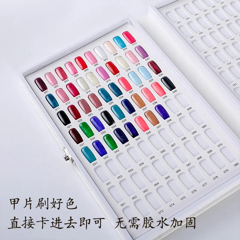 High Quality Nail Tips Swatch Practice Acrylic Nail Gel Polish Color Chart Display Box Book