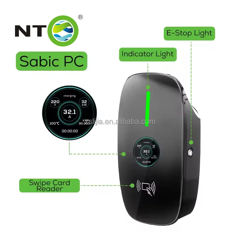 NTO 7Kw 11Kw 22Kw 230V Регулируемый 16A 32A Ev Зарядные устройства Тип 2 портативное зарядное устройство 5М кабель для электромобиля