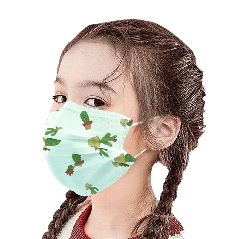 Легкий Подходит для бега вечерние хирургические ушной детская маска для лица 3 слоя Фильтр Нетканые Детские маски для лица