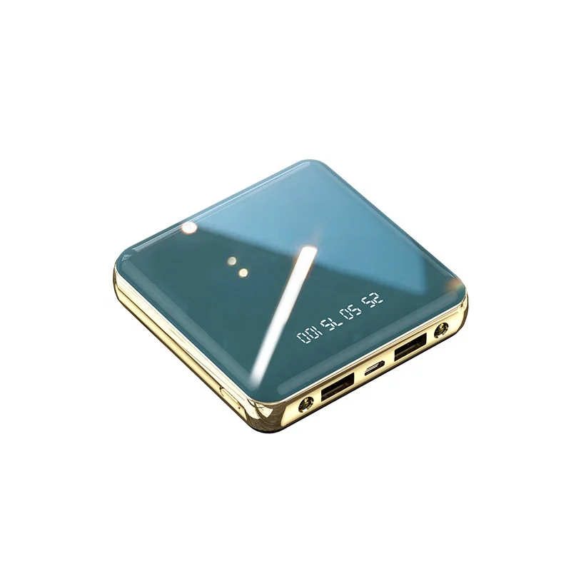 2021 New Colorful mini mobile power charger portable battery charger 10000mah mirror power bank