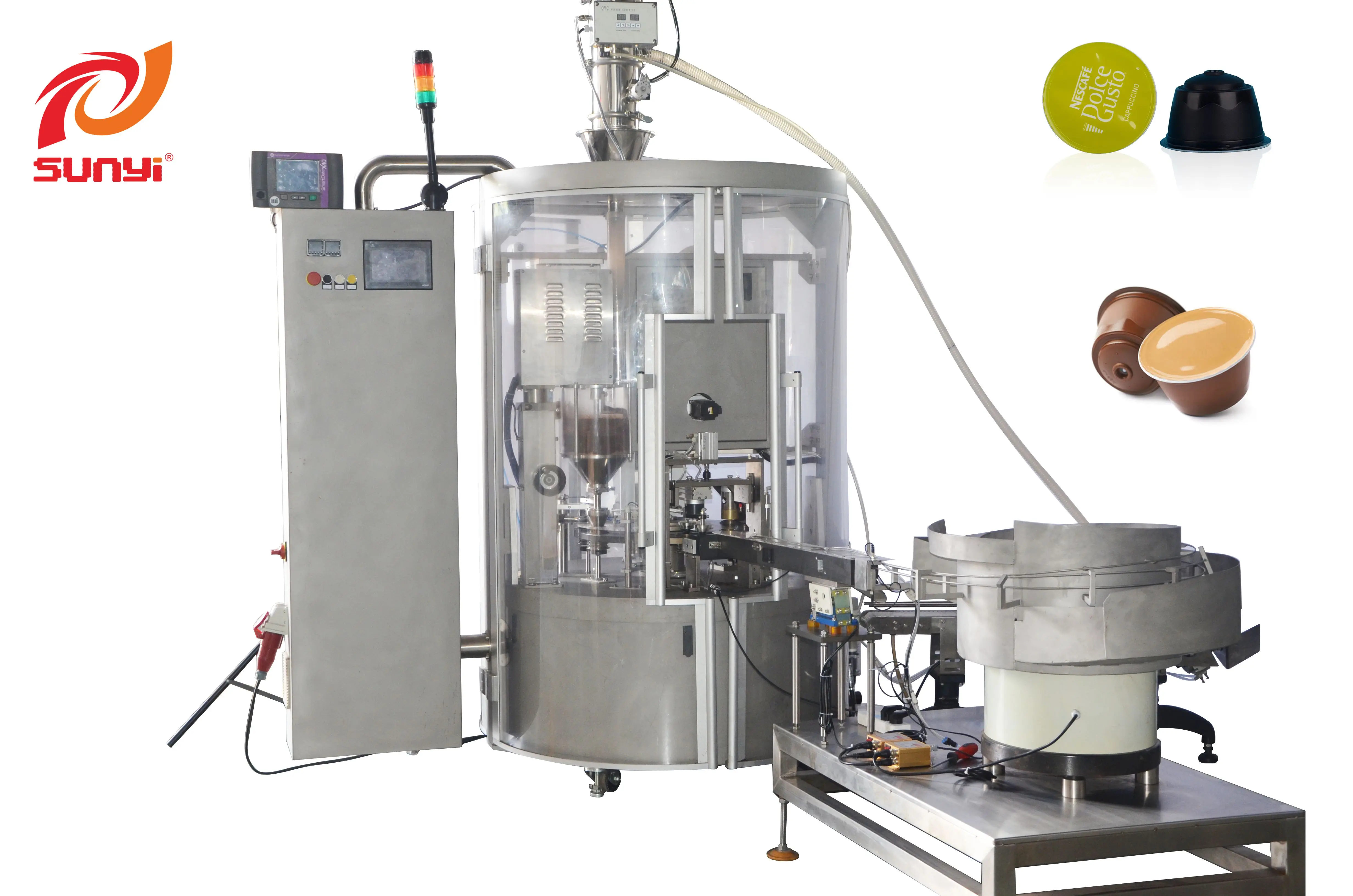 2022 Sunyi Factory Hot Selling New Design Low Price  Capsules rotary Filling Sealing Machine Powder liquid milk honey yogurt