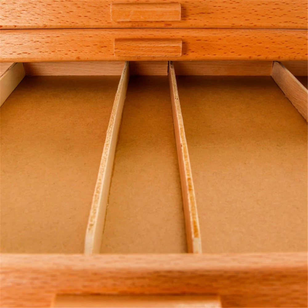 Art Supply 6 Drawer Wood Artist Supply Storage Box -Pastels, Pencils, Pens, Markers, Brushes