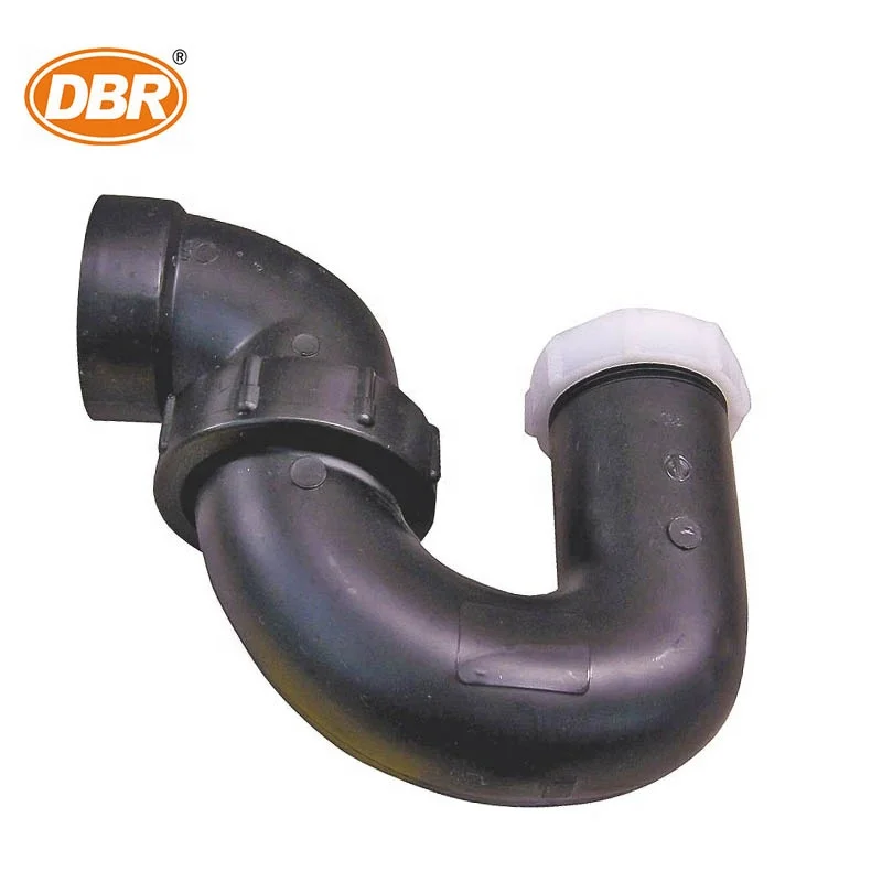ASTM Pipe ABS Pipe Fittings 1.5 Inch P-Trap W Union ABS DWV Plastic Tube Plumbing Tools For Sewage Discharge