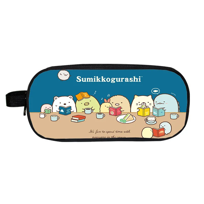 Популярный двухслойный пенал из полиэстера, Корейская версия большого объема, детский пенал для карандашей, студенческий пенал для биологии