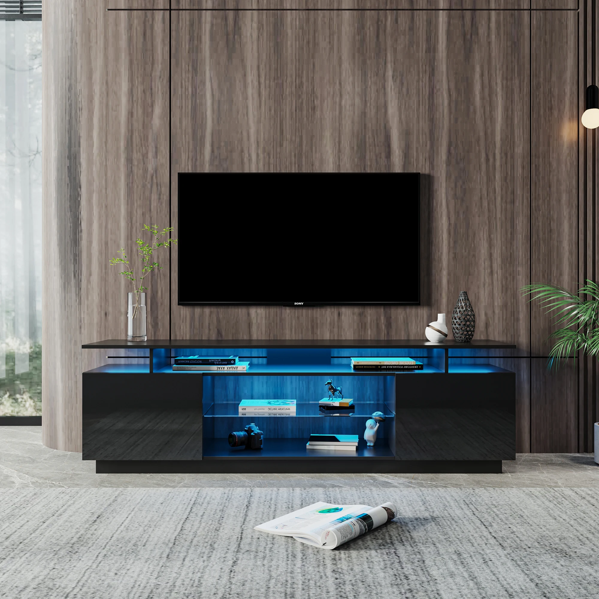 black wood tv stand cabinets wooden meuble tv moderne de madera small modern tv cabinet tables mesas de centro for living room