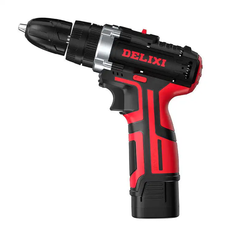 DELIXI Wholesale Electric Screw Driver 12V Rechargeable Lithium Battery Cordless Power Tool Impact Hammer Drill