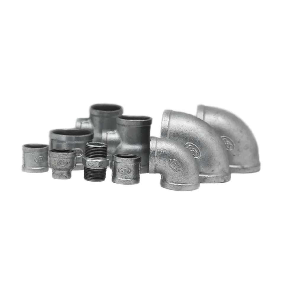 High Quality Custom 90° Threaded Galvanized Elbow Durable Pipe Fittings Plumbing Applications Stainless Steel Material Head