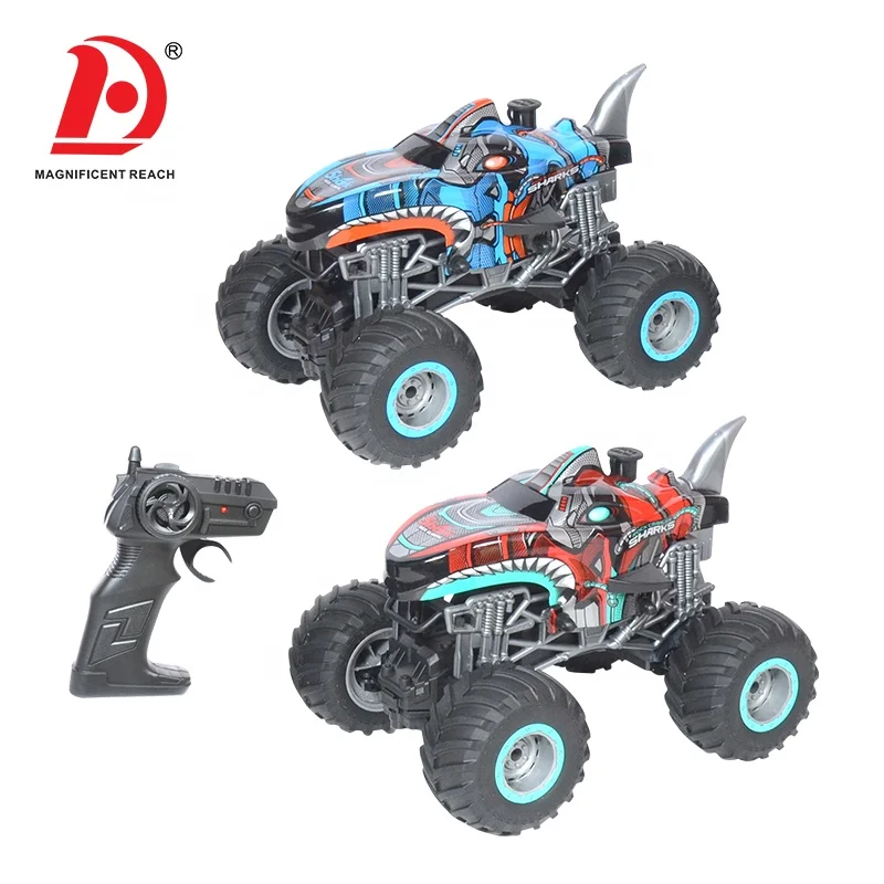 HUADA 2024 4CH 27MHZ Dinosaur Design Fast Racing 4WD High Speed Mist Spray RC Car Off Road Remote Control Trucks With Battery