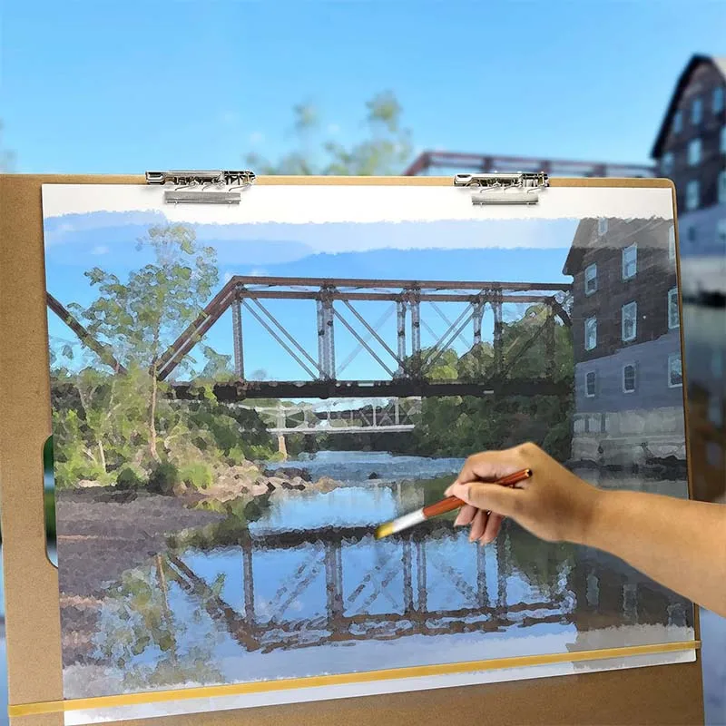 Wooden drawing board with lock, multifunctional drawing art drawing board