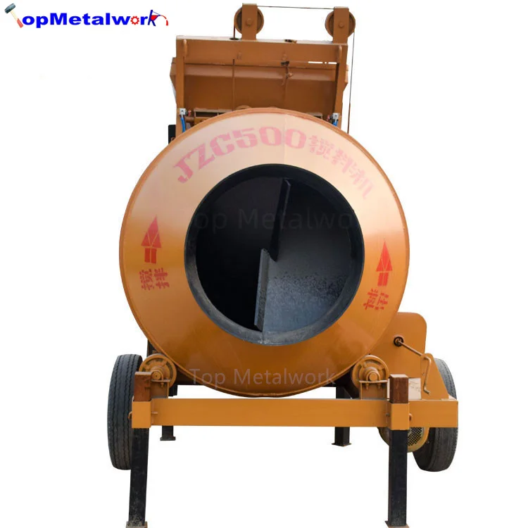 Good Price Building Construction Material JZC500 Diesel Engine Concrete Mixer Machine With Pump