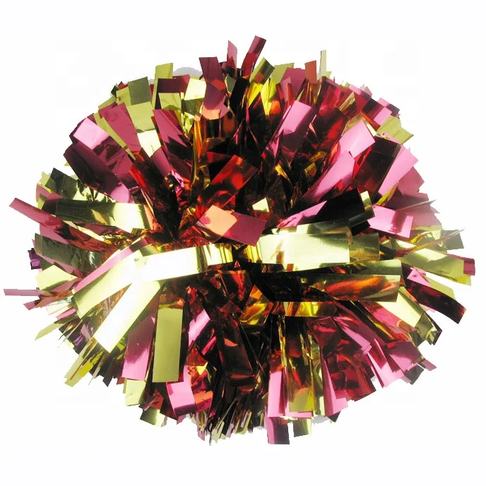 2021 New metallllic cheerleading pom poms for cheerleaders with factory price
