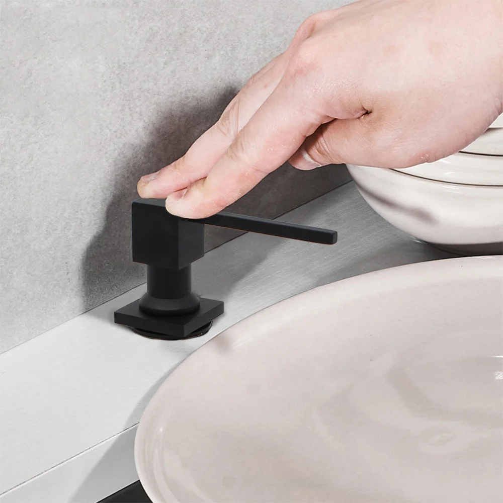 Rust Proof Kitchen Hotel Basin Mounted Brass Foam Pump Soap Dispenser With Liquid Pump