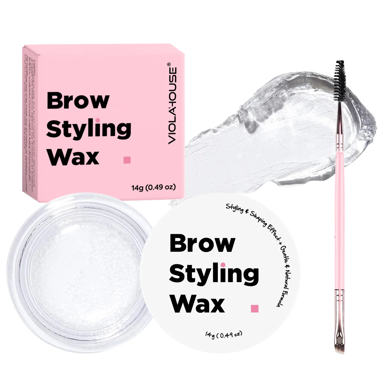 Private Label Brow Gel Waterproof Fluffy Brow Freeze Lift Adhesive Styling Brow Soap 14g Eyebrow Gel Wax