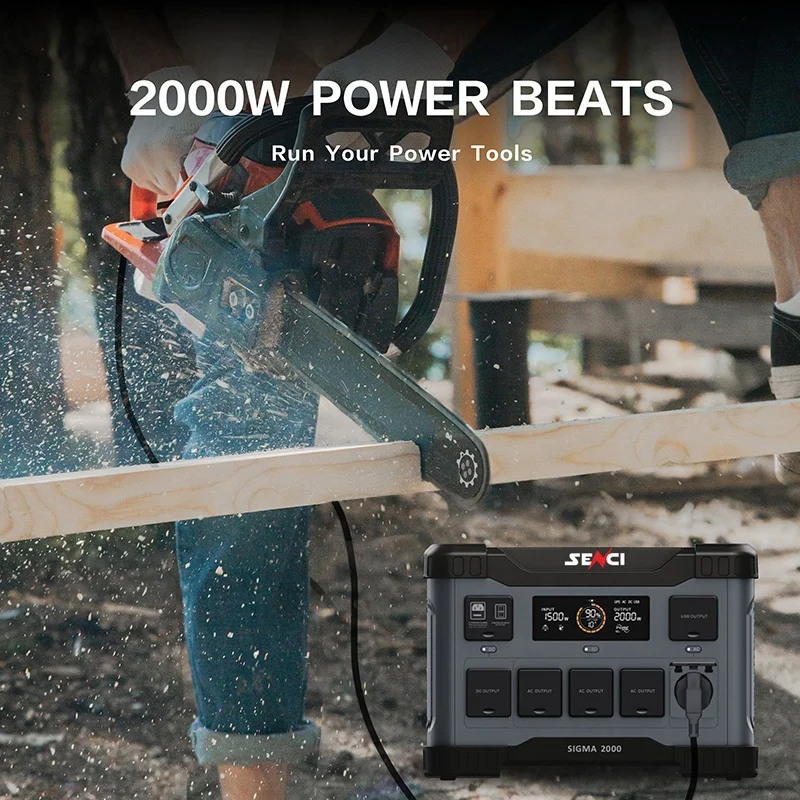 senci custom power station 2000w 2400w portable Backup power supply for emergency home electricity