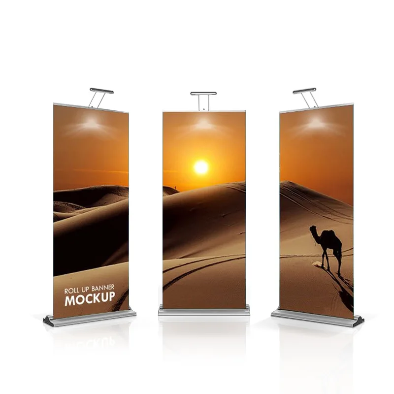 Aluminum Retractable Roll Up Banner Stand Printing Pull Up Banner Large Size Banner Stand