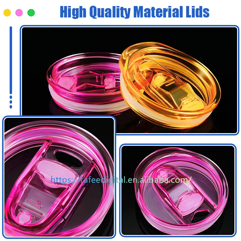 Wholesale Spill Proof Sliding Covers Splash Resistant Replacement Color Plastic Lids for 20oz 20 oz Skinny Straight Tumbler Cup