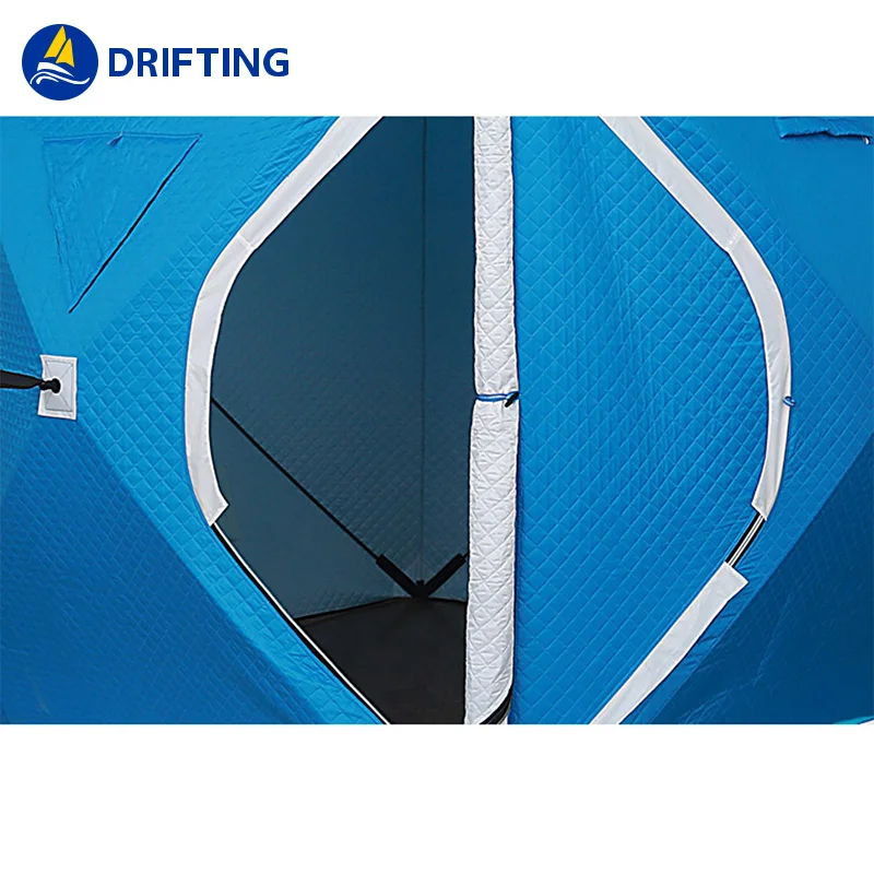 Outdoor camping Double layer plus cotton thickening cold snow Quickly open camouflage Winter Ice fishing tent