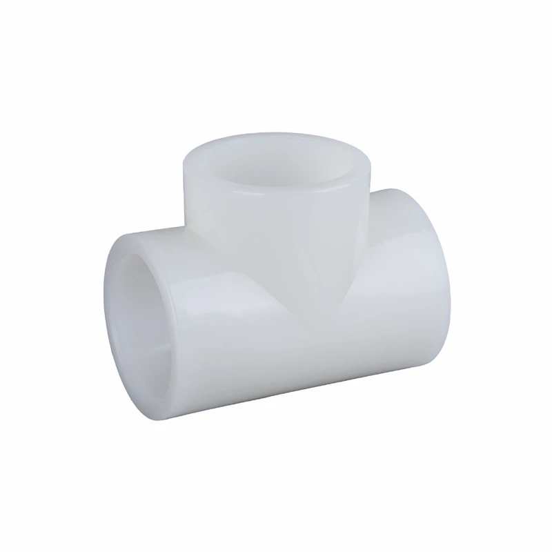 China hot sales pvdf plastic tee connector 1/2 to 12inch pvdf male branch tee