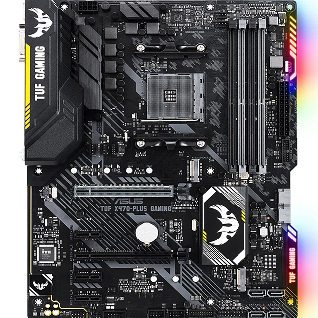 For ASUS TUF X470-PLUS GAMING with cpu amd X470 computer game motherboard atx support ddr4 Asus desktop mother board