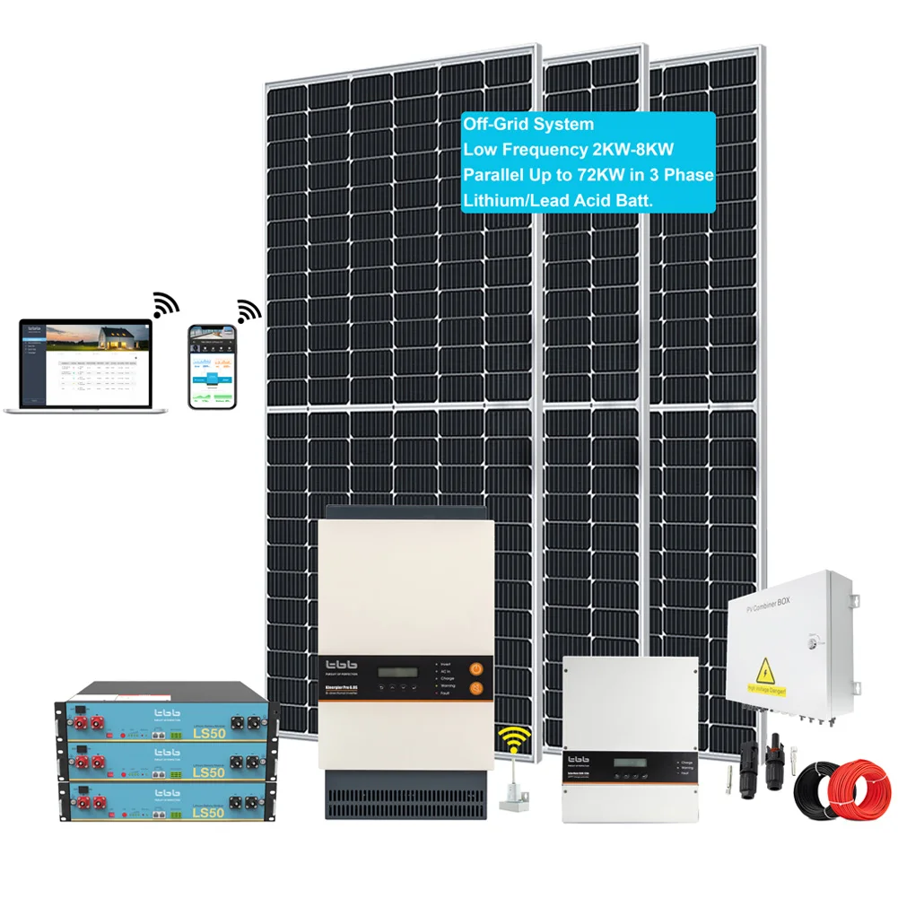 TBB Manufacturer 4kw 5kw 8kw hybrid off the grid commercial inverter complete solar systems