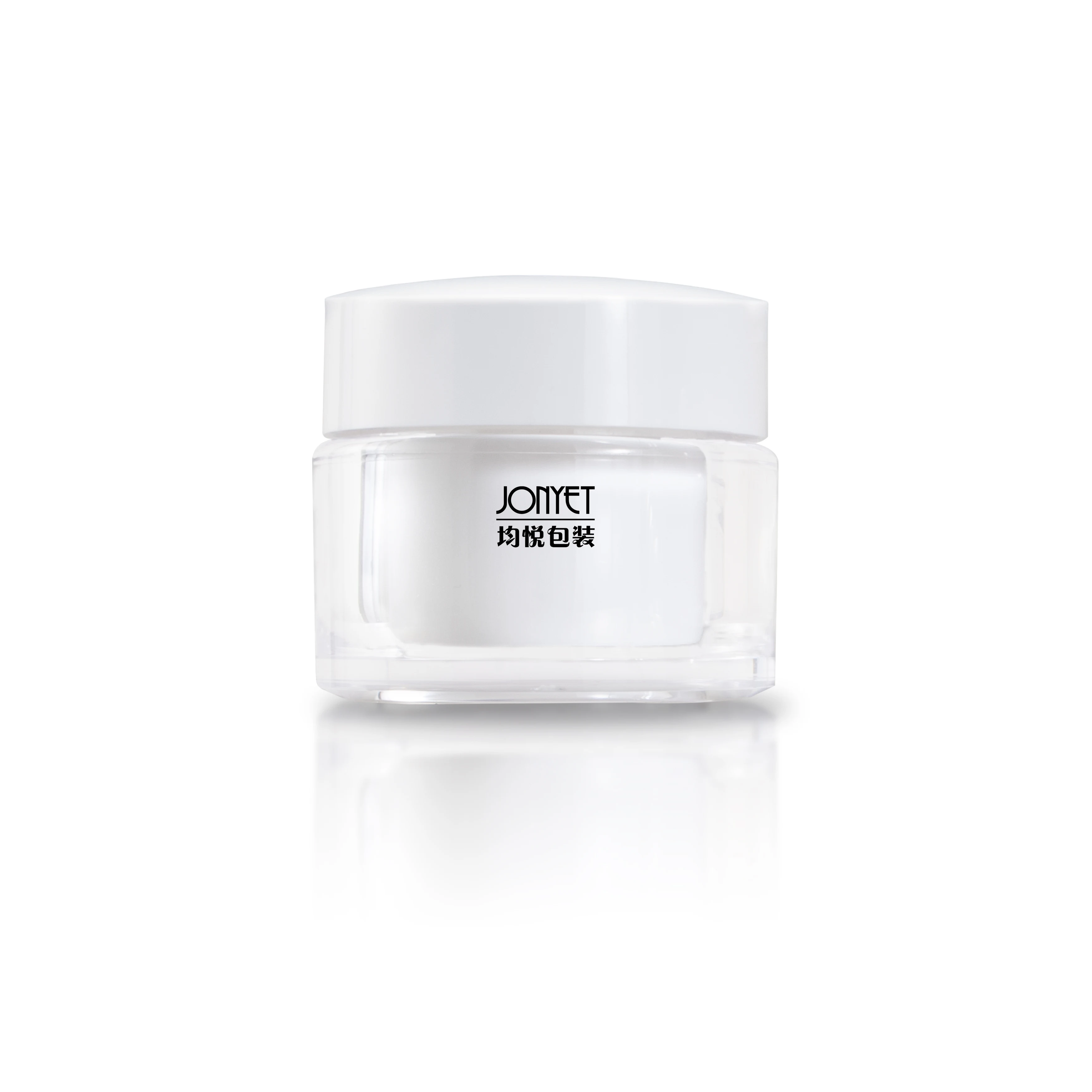 50g white pp white plastic jar  for cream  clear plastic jars with inner sieve with screw top lids