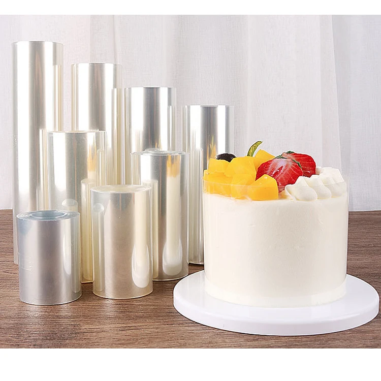 A619 Transparent Mousse Cake Collar Cake Decorating Acetate Sheet for Bakery