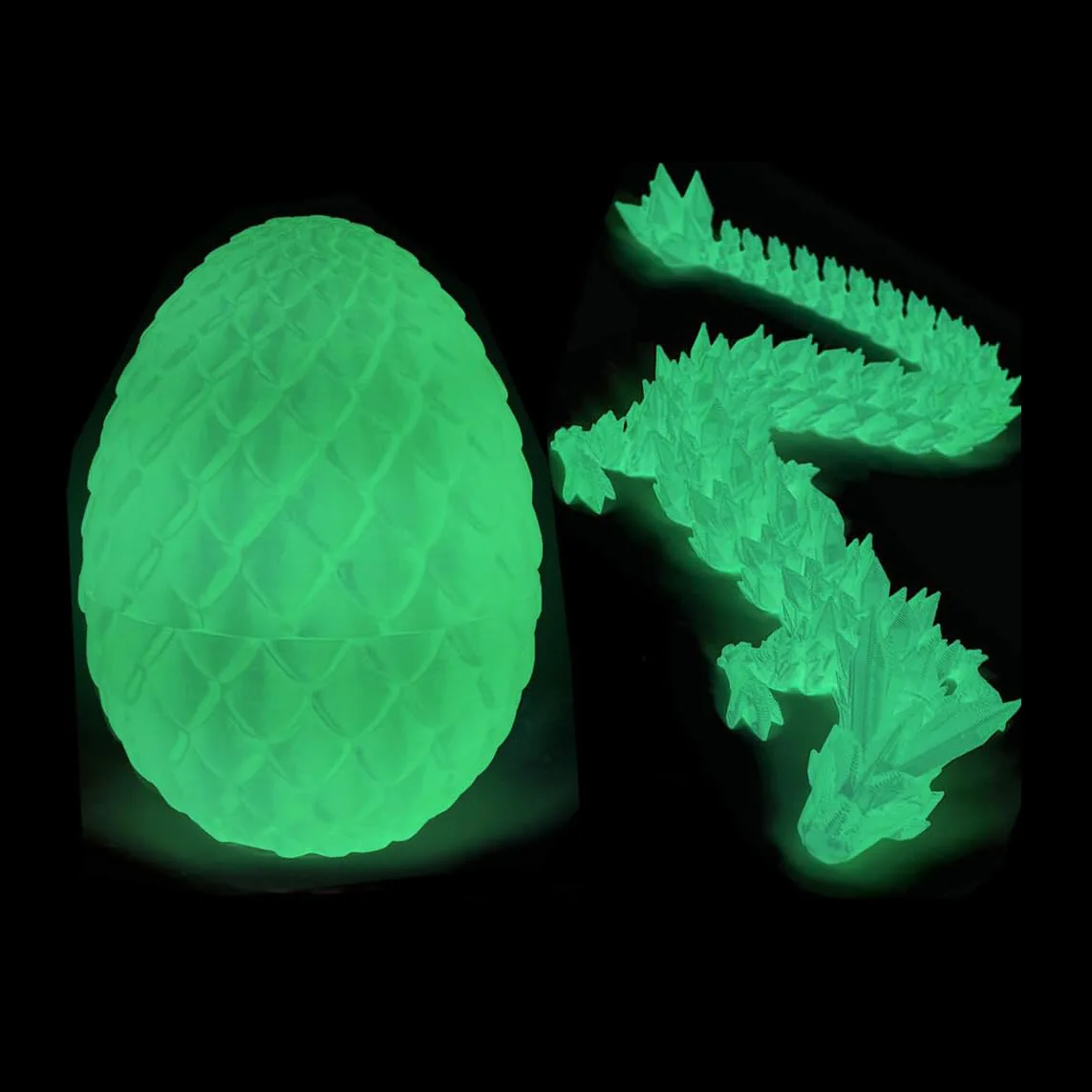 3D Printed Flying Crystal Dragon Educational Toy Decorative Cross-Border Dragon Egg Gift Hand-Do 3D Printing Dragon