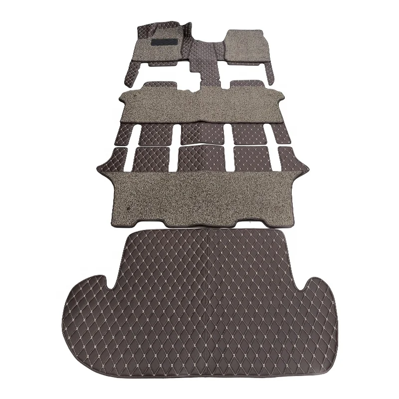 Factory direct sale customized Double-layer 7D leather car floor mats  for toyota Previa/Estima acr30 acr50