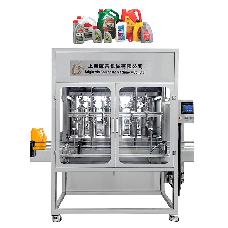 Brightwin Automatic Engine Lube Bottle Edible Cooking Vegetable Mustard Sunflower General Lubricating Oil Filling Machine