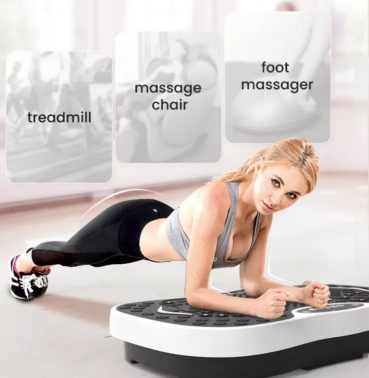 Electric ultrasonic whole body vibration machine plate aerobic exercise shape body massager