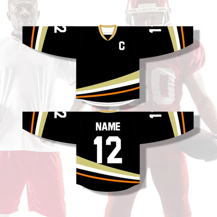 Sublimation Ice Hockey Equipment Uniform Skins Jersey  Custom Sublimation Ice Hockey Wear