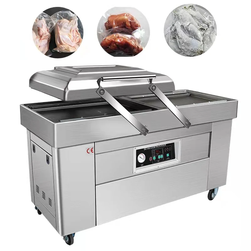 YF Vacuum Sealer Machine Automatic Food Sealer Commercial Caviar Salmon Double Chamber Vacuum Packing Machines