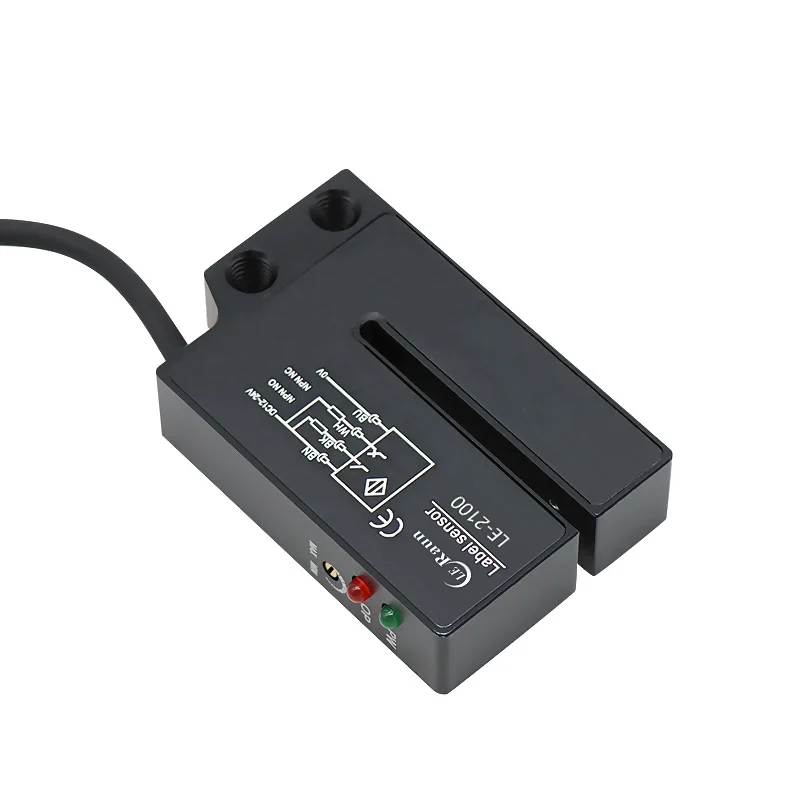 4-wires PNP Label Detection Photoelectric Fork Label Sensor for package machine