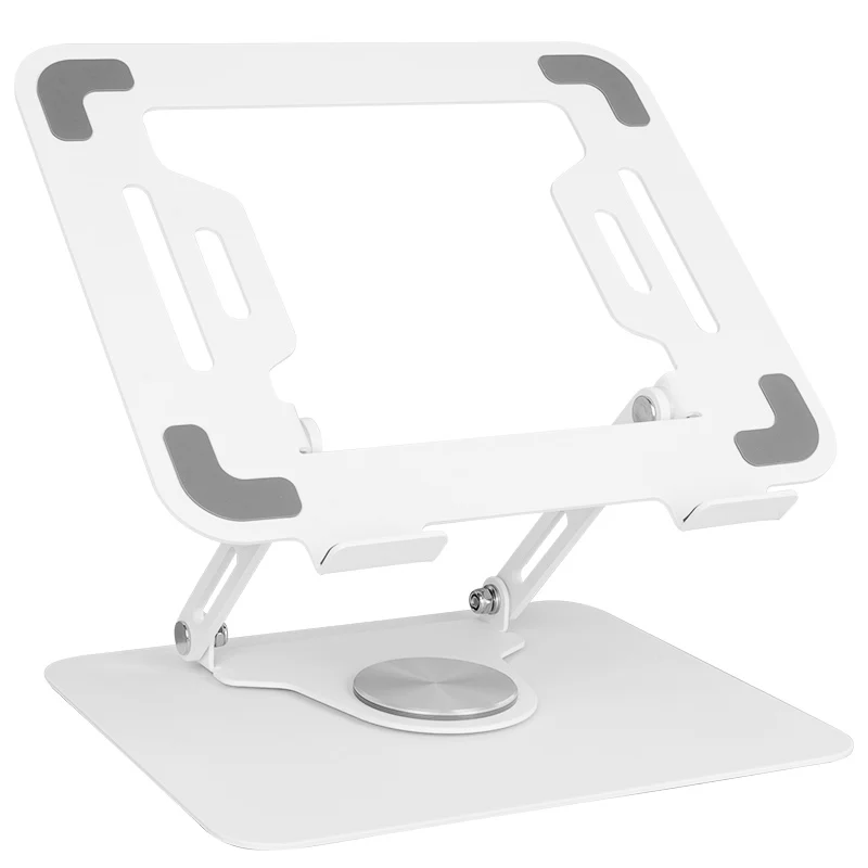 Great Roc wholesale OEM support ergonomic rack laptop holder for 17 inch angle adjustable foldable laptop stand with 360 base
