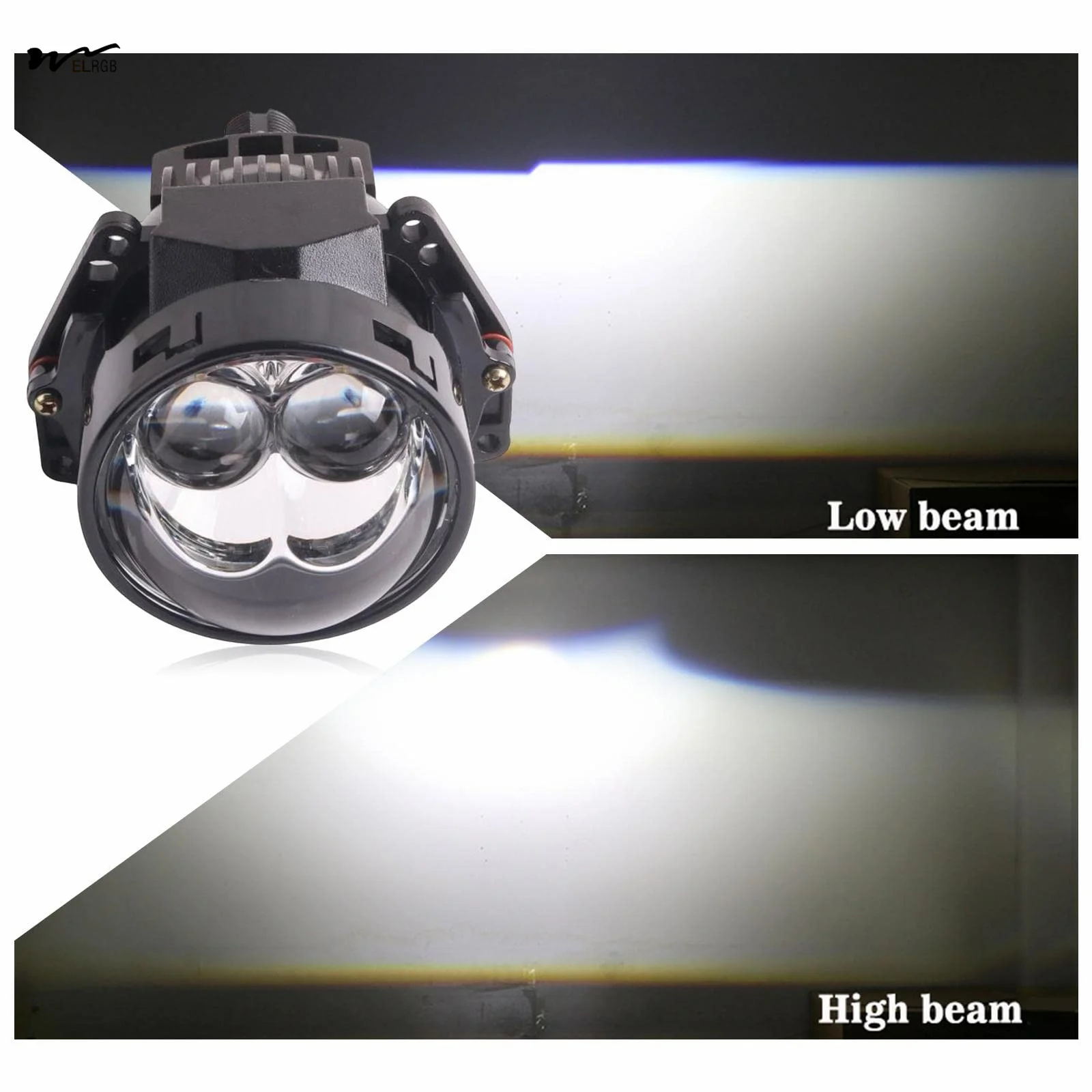 Good Quality Led Lens Headlight Aluminum Low 38W High 68W Light weight 5500K led Headlight